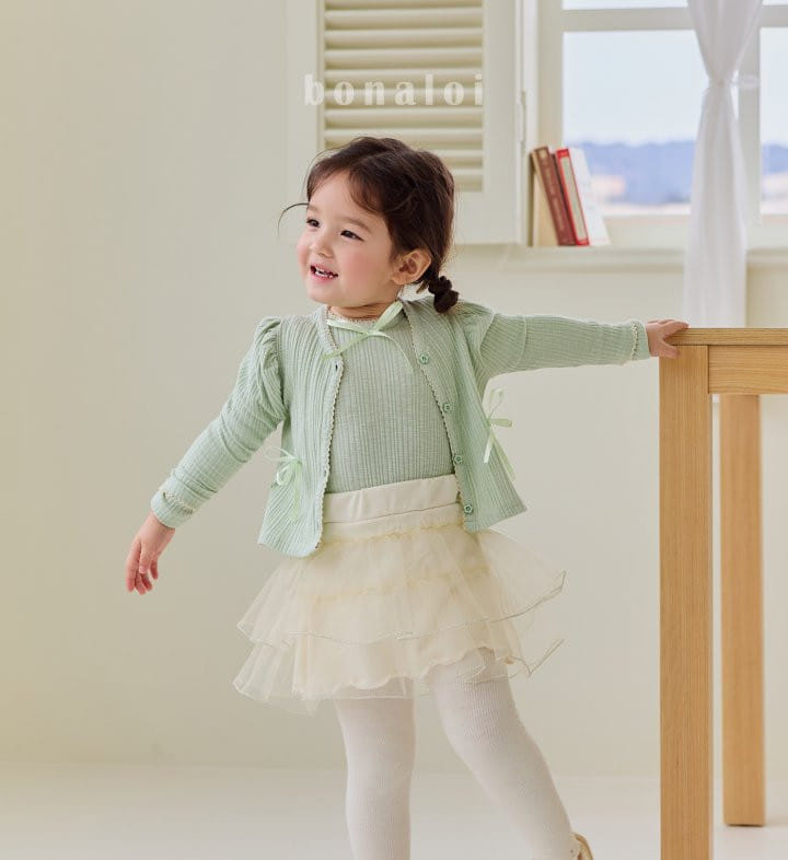 Bonaloi - Korean Children Fashion - #littlefashionista - Ribbon Rib Pincott Tee - 8