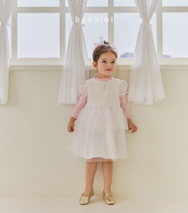 Bonaloi - Korean Children Fashion - #magicofchildhood - Roman Mesh Tee - 5
