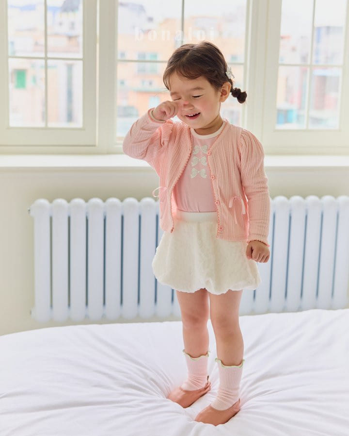 Bonaloi - Korean Children Fashion - #prettylittlegirls - Ribbon Paint Colort Tee - 9