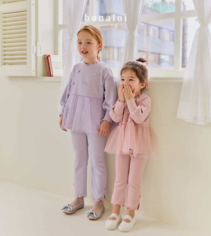 Bonaloi - Korean Children Fashion - #prettylittlegirls - Base Sha Top Bottom Set - 8