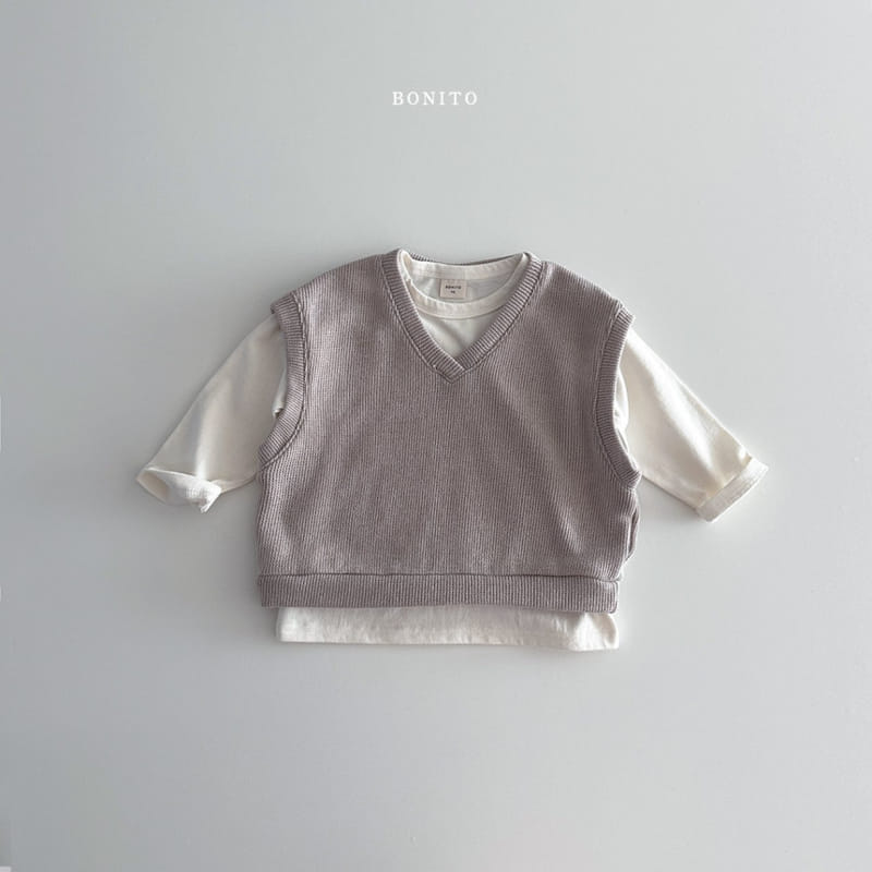 Bonito - Korean Baby Fashion - #babyclothing - Knit Vest - 4