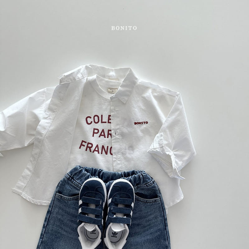 Bonito - Korean Baby Fashion - #babyfever - Embroidery Shirt - 7