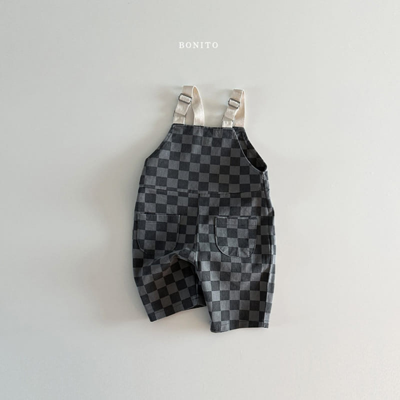 Bonito - Korean Baby Fashion - #babyoninstagram - Tape Check Dumgarees - 9