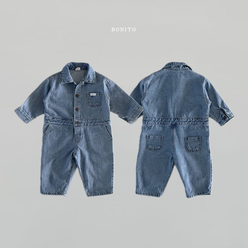 Bonito - Korean Baby Fashion - #babywear - Denim Jump Suit - 2