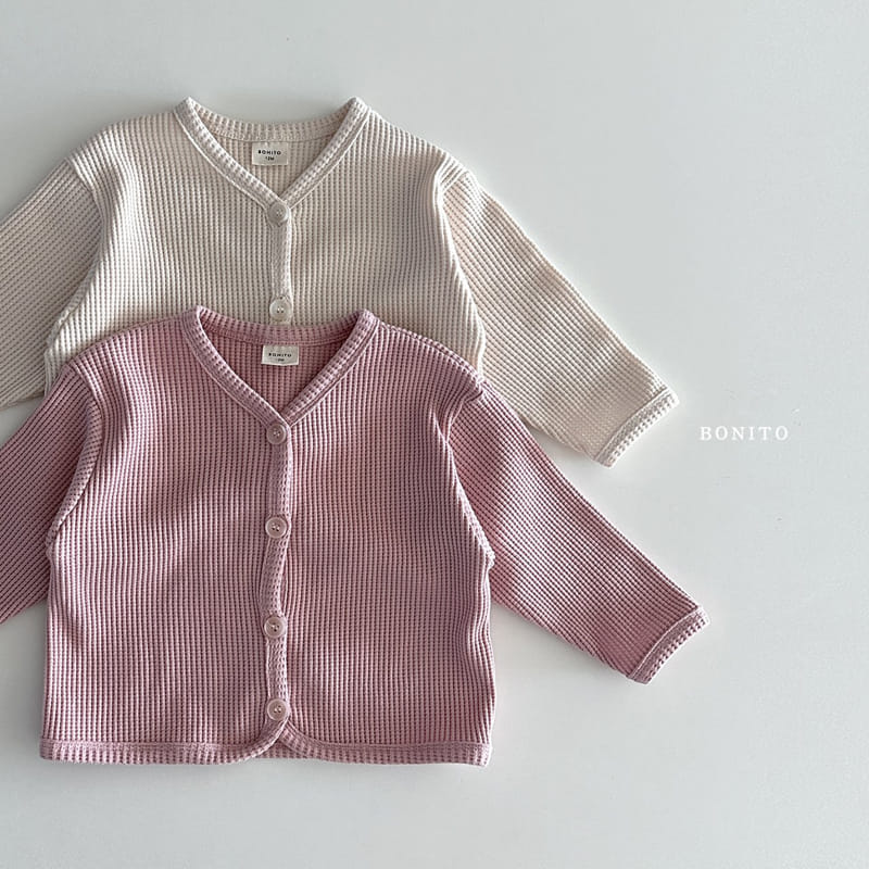 Bonito - Korean Baby Fashion - #babywear - Bebe Waffle Cardigan - 2