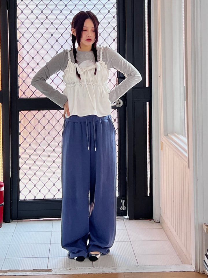 Bricklane - Korean Women Fashion - #momslook - BR Pig Terry Pants - 3