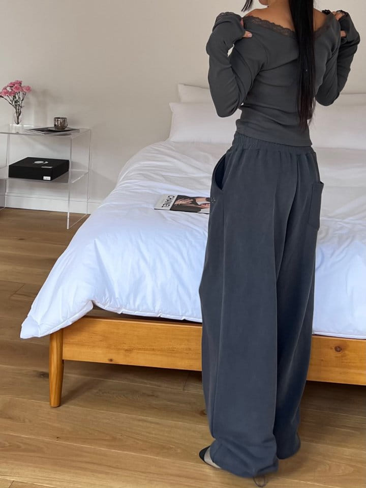 Bricklane - Korean Women Fashion - #momslook - BR Pig Terry Pants - 5