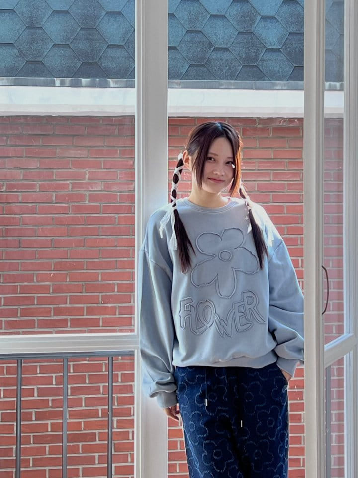 Bricklane - Korean Women Fashion - #shopsmall - Dekki Flower Sweatshirt - 5