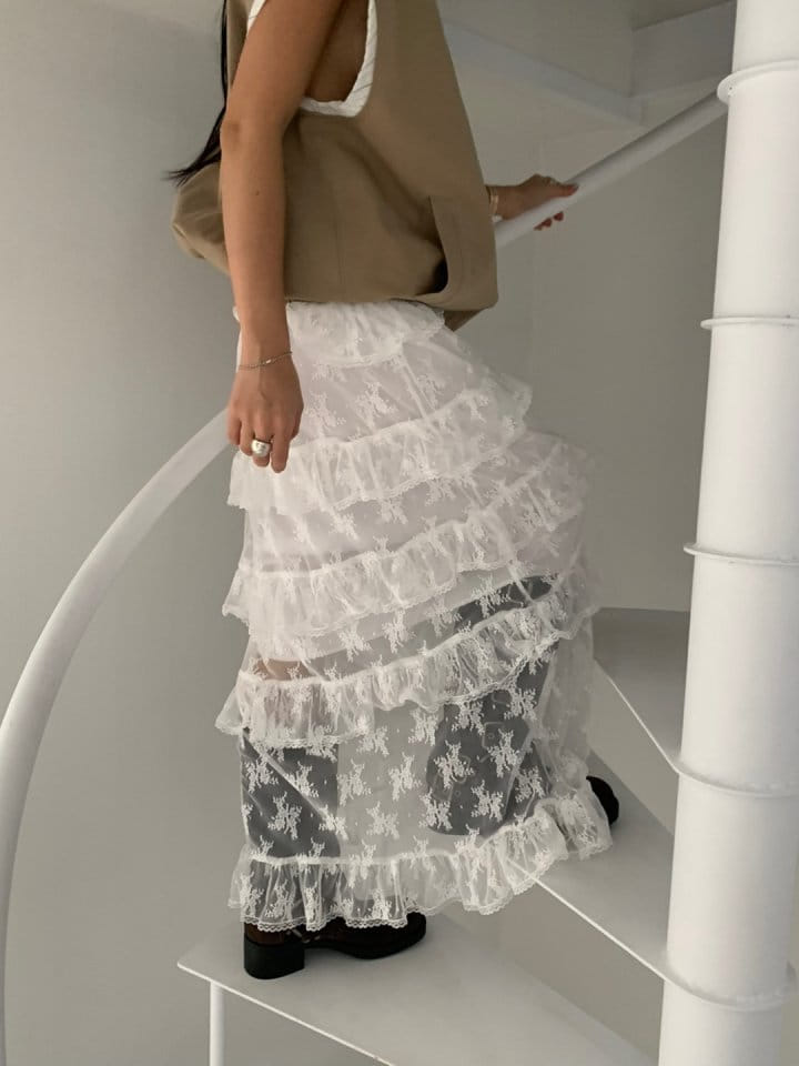 Bricklane - Korean Women Fashion - #vintagekidsstyle - Lace Kan Kan Skirt - 11