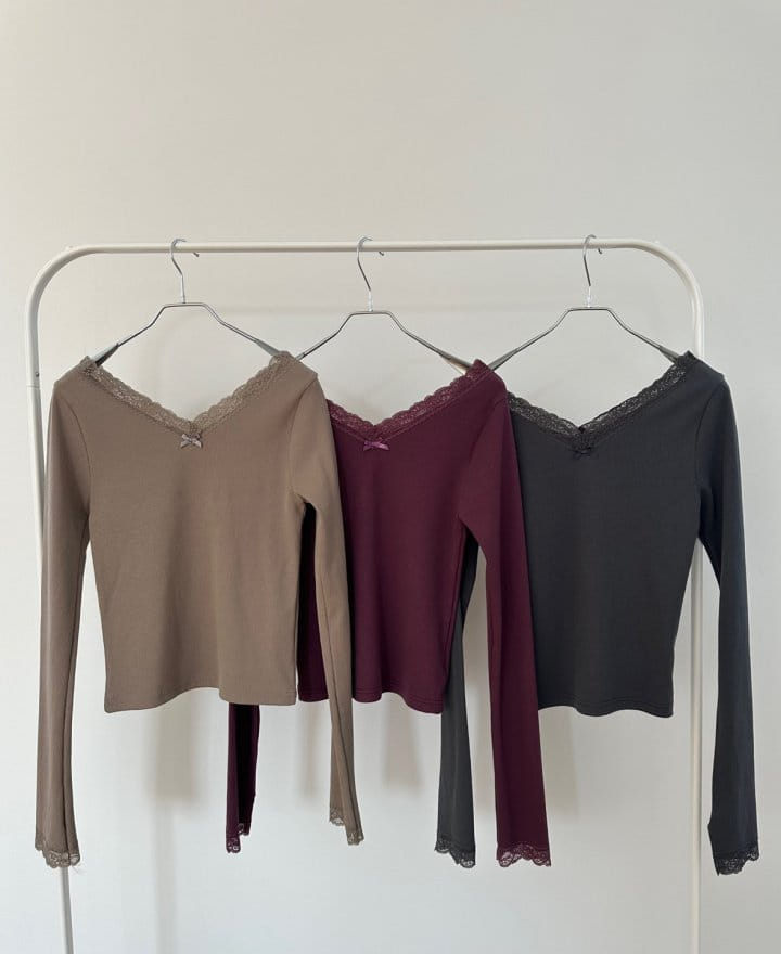 Bricklane - Korean Women Fashion - #womensfashion - Lace Warmer Tee