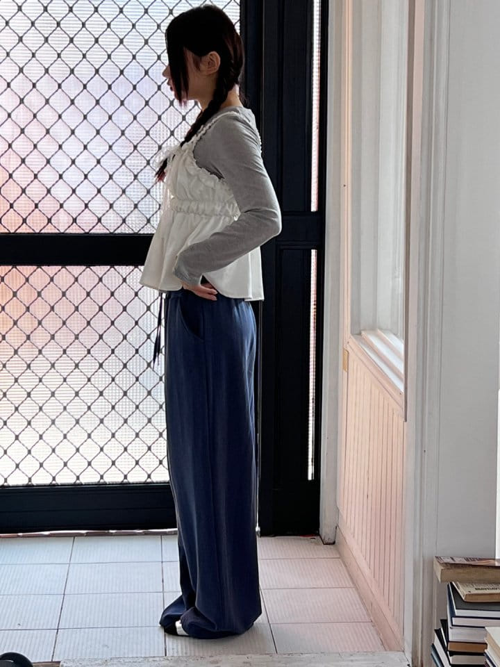 Bricklane - Korean Women Fashion - #momslook - BR Pig Terry Pants - 4