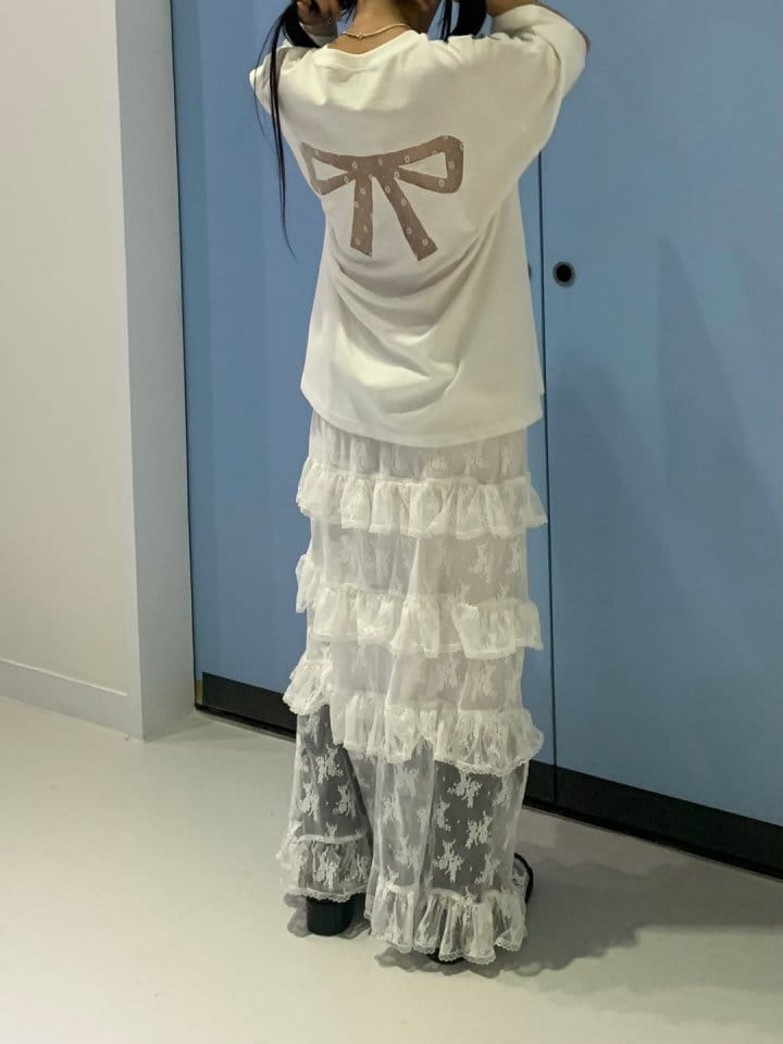 Bricklane - Korean Women Fashion - #womensfashion - Lace Kan Kan Skirt - 5