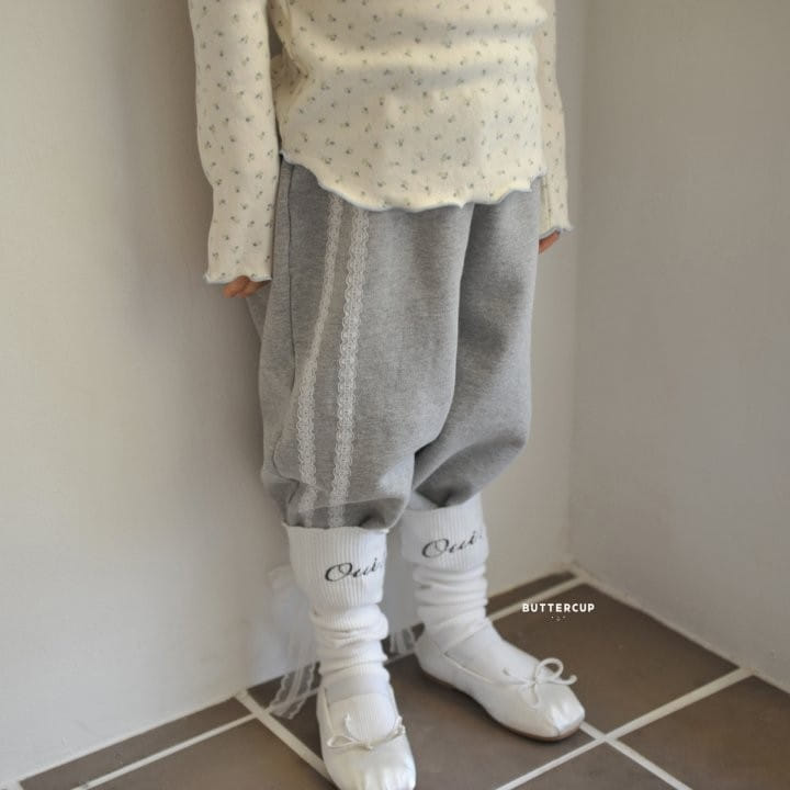 Buttercup - Korean Children Fashion - #Kfashion4kids - Lace Line Jogger Pants - 2