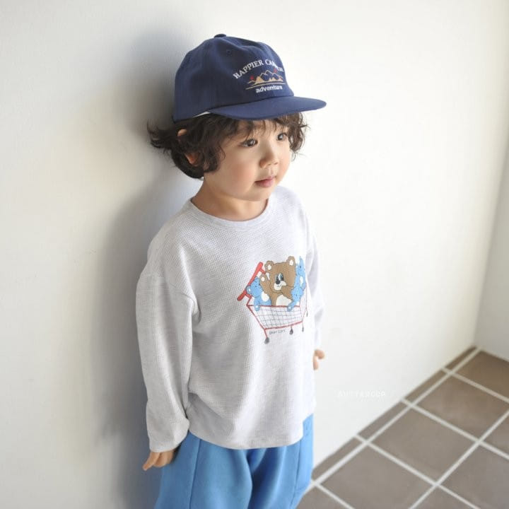 Buttercup - Korean Children Fashion - #magicofchildhood - Bear Cart Waffle Tee - 7