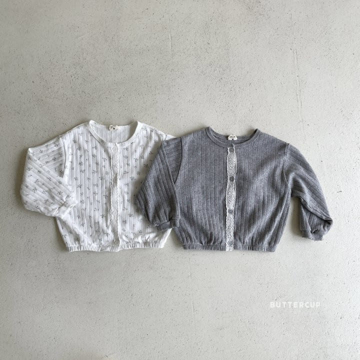 Buttercup - Korean Children Fashion - #stylishchildhood - Eyelet Flower Cardigan