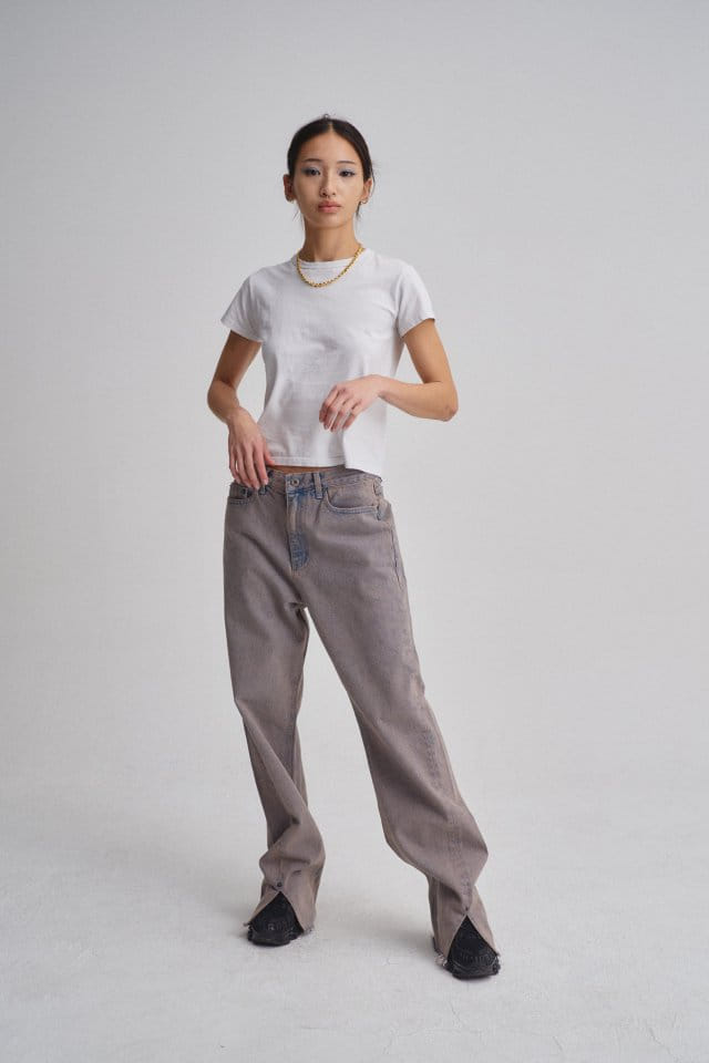 Charlotte - Korean Women Fashion - #momslook - 959 Slit Denim