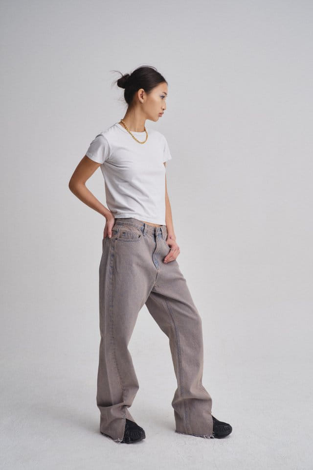 Charlotte - Korean Women Fashion - #momslook - 959 Slit Denim - 5