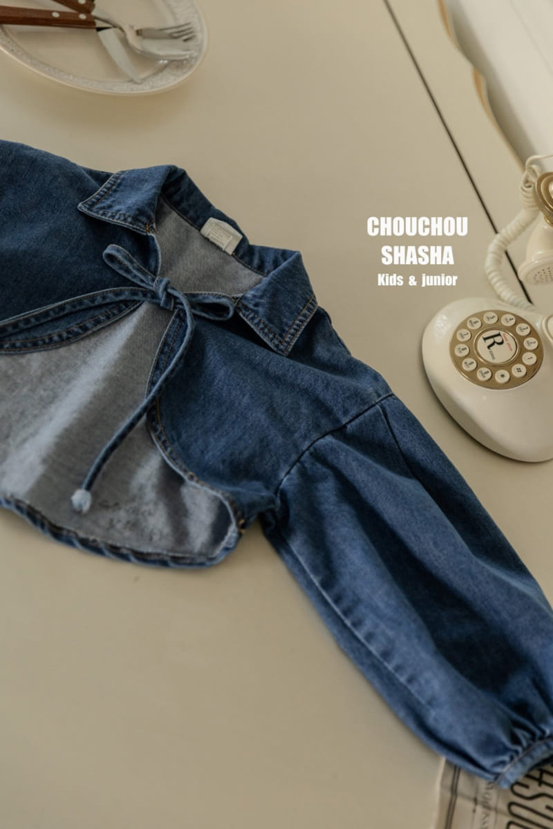 Chouchou Shasha - Korean Children Fashion - #Kfashion4kids - Denim Bolero Jacket