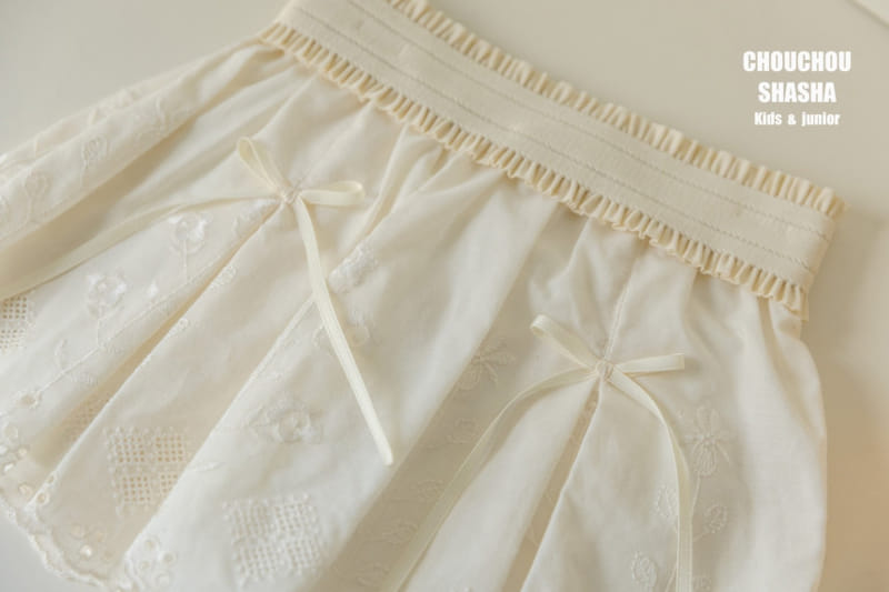 Chouchou Shasha - Korean Children Fashion - #kidsshorts - Lace Skirt