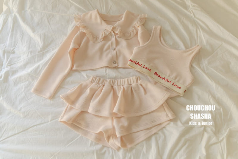 Chouchou Shasha - Korean Children Fashion - #kidsshorts - Beautiful Top Bottom Set