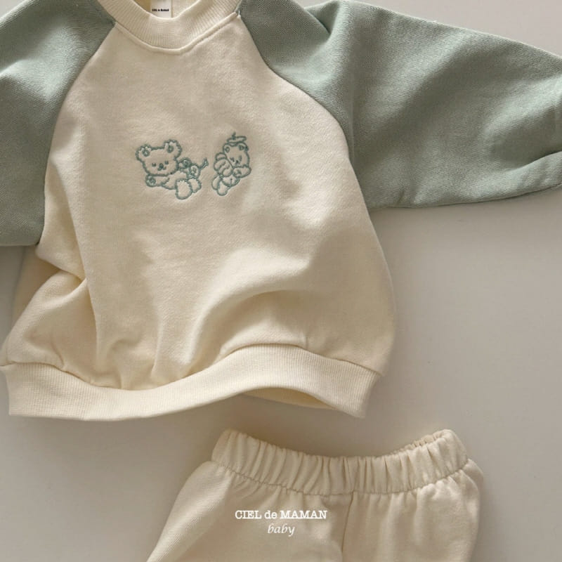 Ciel De Maman - Korean Children Fashion - #fashionkids - Bear Top Bottom Set - 5