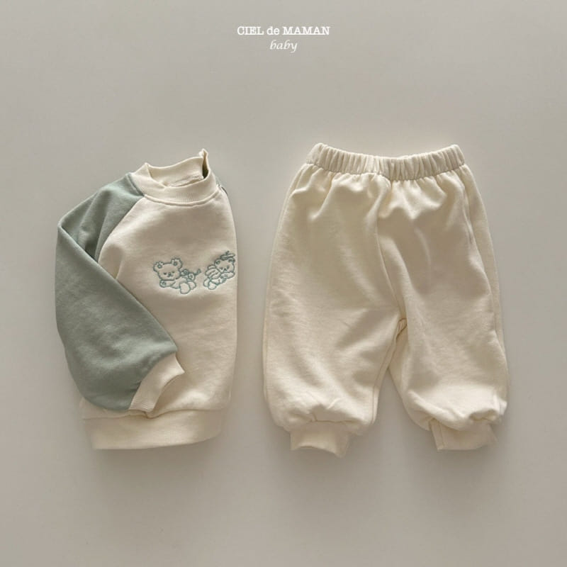 Ciel De Maman - Korean Children Fashion - #kidsshorts - Bear Top Bottom Set - 6