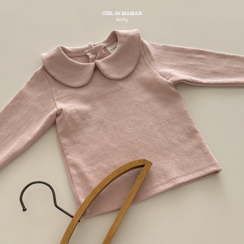 Ciel De Maman - Korean Children Fashion - #kidsshorts - Dungca Eyelet Tee - 5