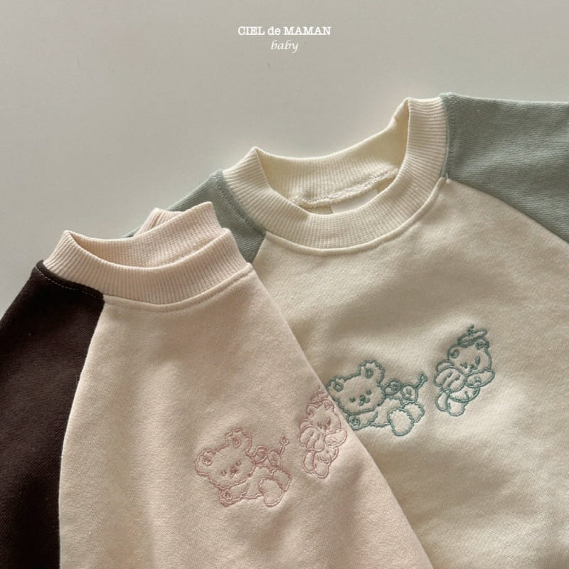 Ciel De Maman - Korean Children Fashion - #kidsstore - Bear Top Bottom Set - 7