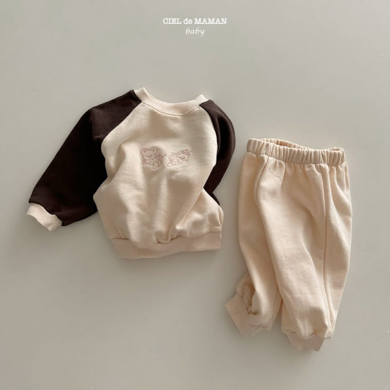 Ciel De Maman - Korean Children Fashion - #kidzfashiontrend - Bear Top Bottom Set - 8