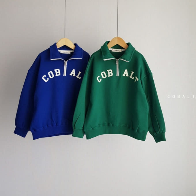 Cobalt - Korean Children Fashion - #magicofchildhood - CBT half Zip Up