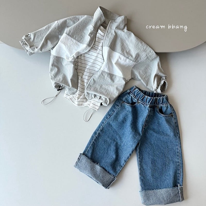 Cream Bbang - Korean Children Fashion - #Kfashion4kids - Hem Cutting Wide Denim - 5