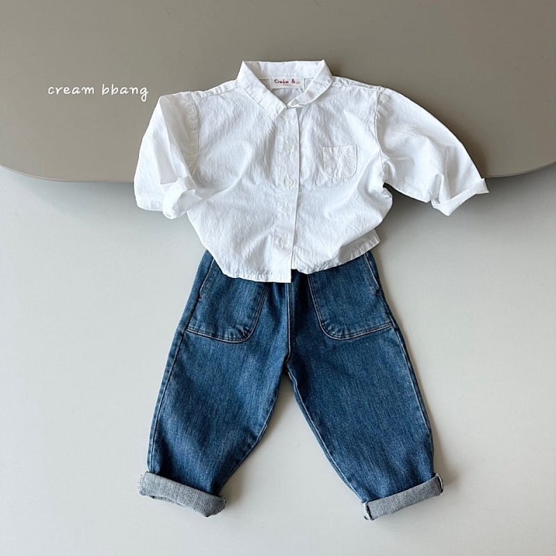 Cream Bbang - Korean Children Fashion - #Kfashion4kids - Denim Slim Baggy - 3