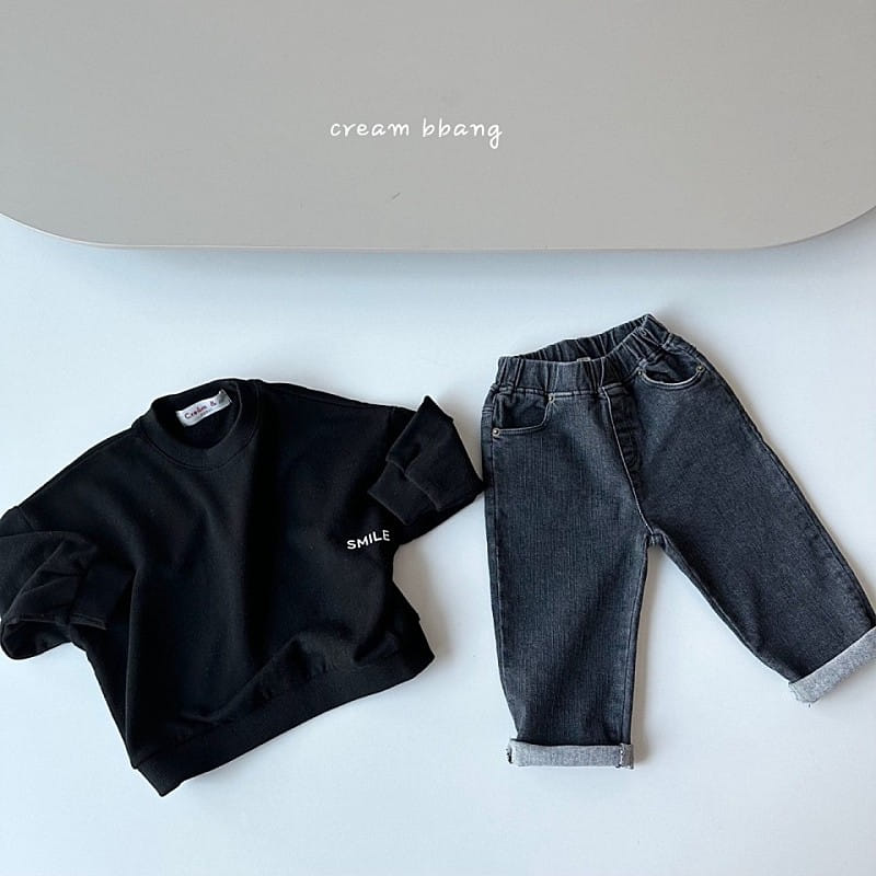Cream Bbang - Korean Children Fashion - #childofig - Denim Straight Baggy - 10
