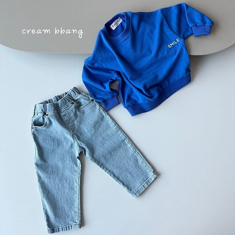 Cream Bbang - Korean Children Fashion - #childofig - Denim Straight Baggy - 9