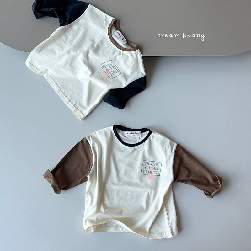 Cream Bbang - Korean Children Fashion - #childrensboutique - Thank You Color Single Tee - 2