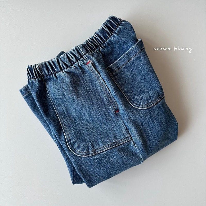 Cream Bbang - Korean Children Fashion - #designkidswear - Denim Slim Baggy - 11