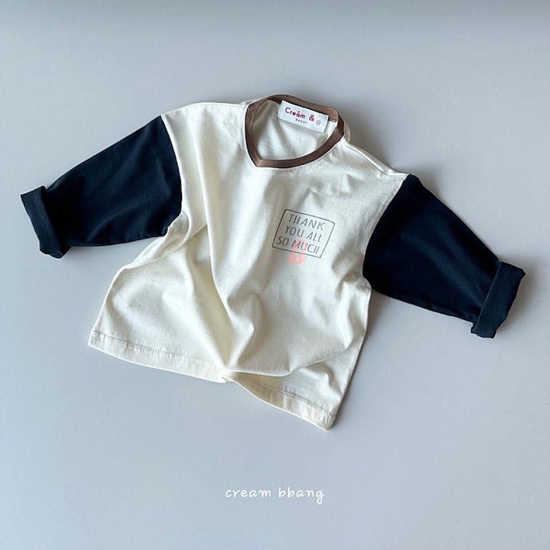 Cream Bbang - Korean Children Fashion - #fashionkids - Thank You Color Single Tee - 5