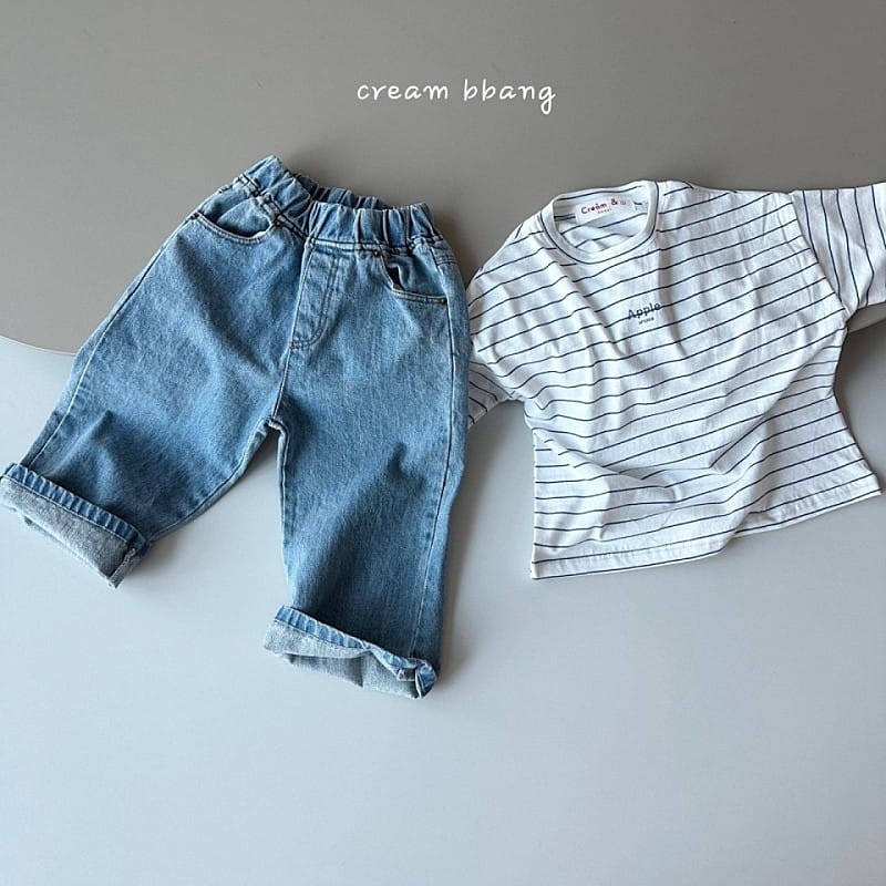 Cream Bbang - Korean Children Fashion - #fashionkids - Echo Wide Denim - 2