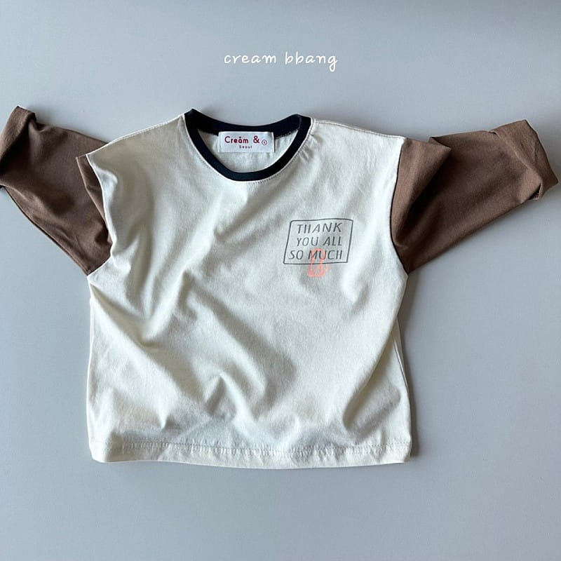 Cream Bbang - Korean Children Fashion - #kidsshorts - Thank You Color Single Tee - 6