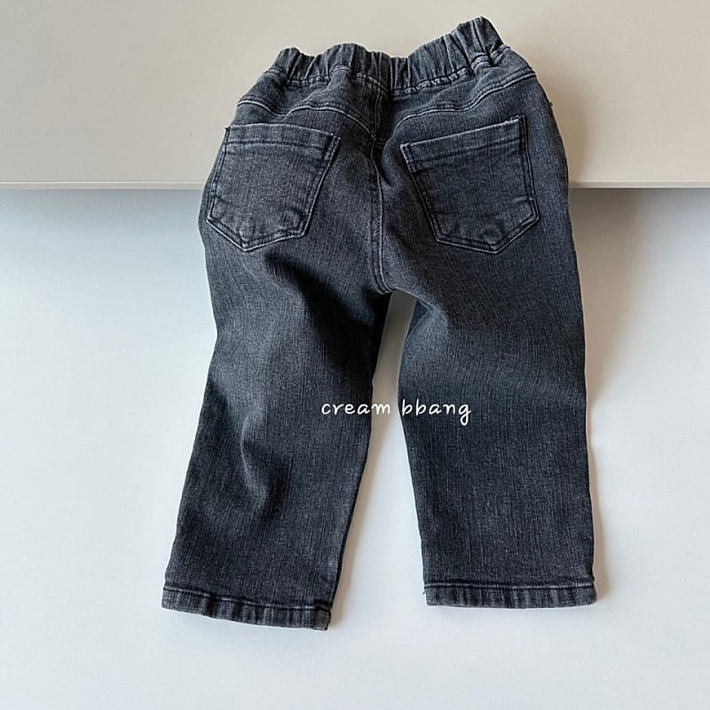 Cream Bbang - Korean Children Fashion - #kidsshorts - Denim Straight Baggy