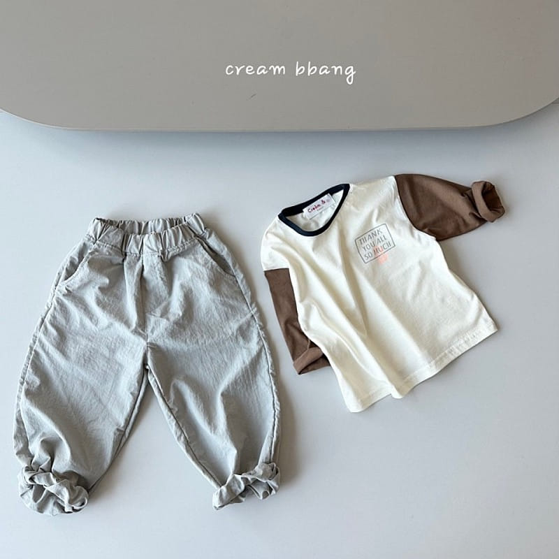 Cream Bbang - Korean Children Fashion - #kidsstore - Thank You Color Single Tee - 7