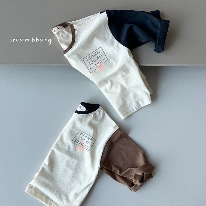 Cream Bbang - Korean Children Fashion - #magicofchildhood - Thank You Color Single Tee - 11