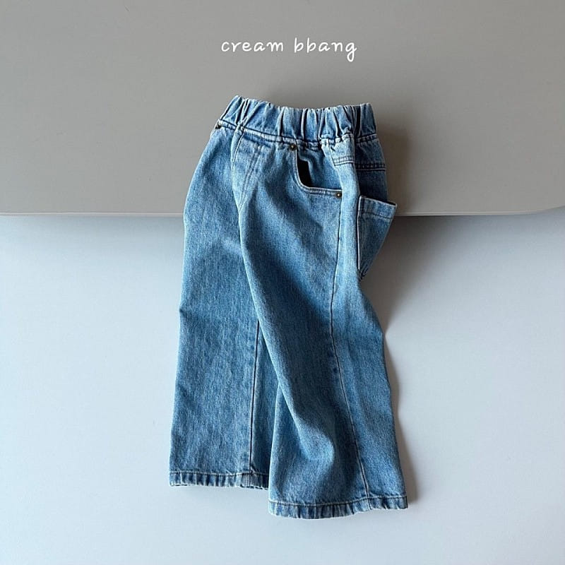 Cream Bbang - Korean Children Fashion - #minifashionista - Echo Wide Denim - 9
