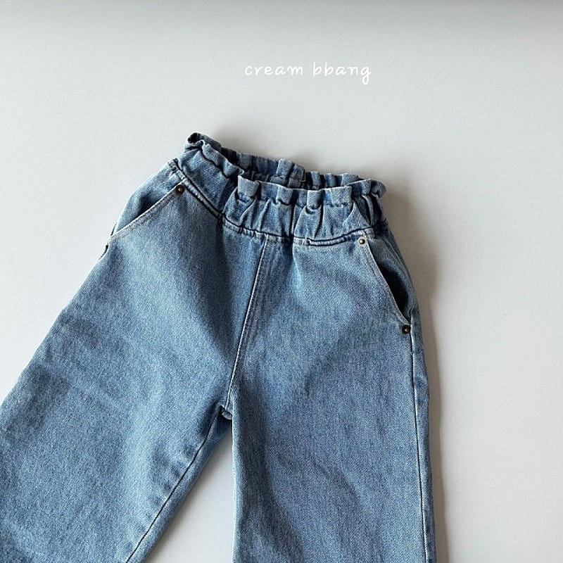 Cream Bbang - Korean Children Fashion - #prettylittlegirls - Selling Wide Denim - 9