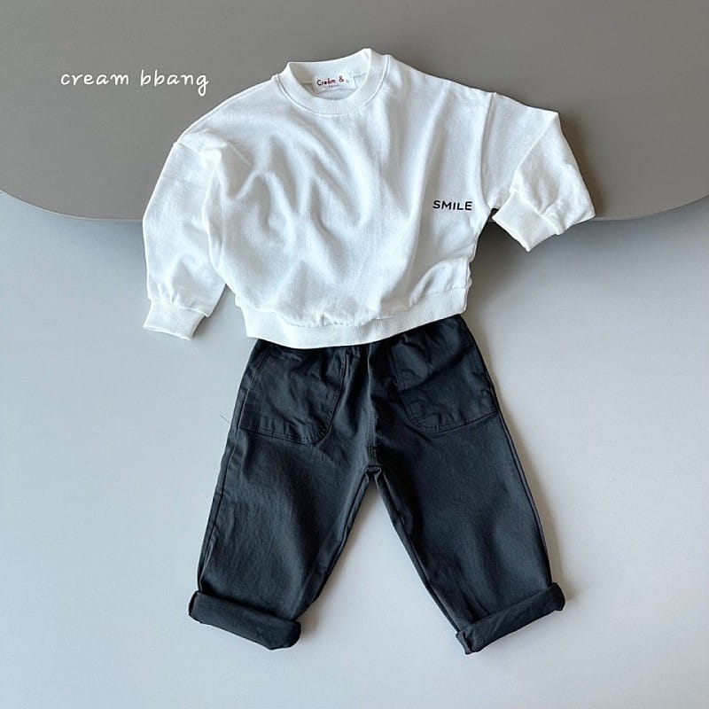 Cream Bbang - Korean Children Fashion - #todddlerfashion - Smile Sweatshirt - 4