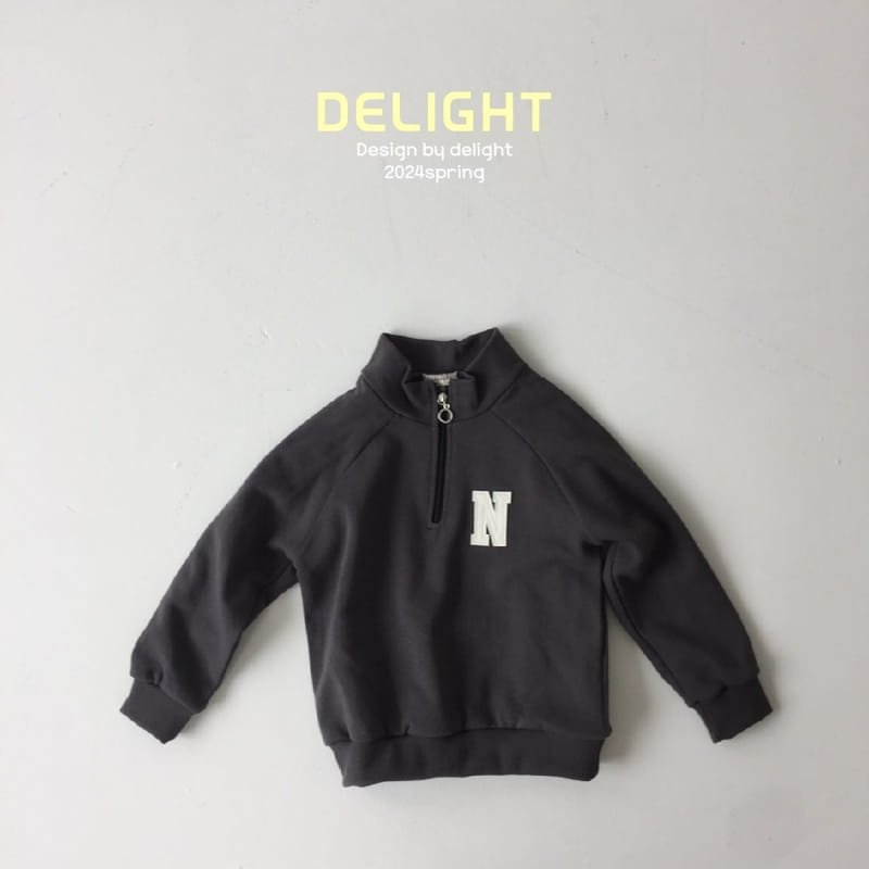 Delight - Korean Children Fashion - #discoveringself - N Embroidery Half Zip Up - 8
