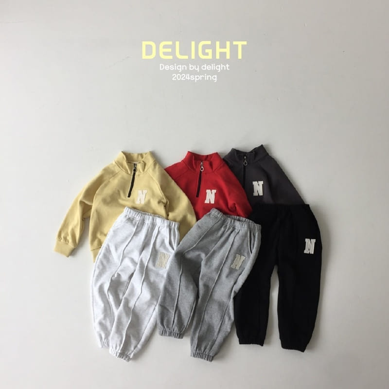 Delight - Korean Children Fashion - #fashionkids - N Embroidery Half Zip Up - 9