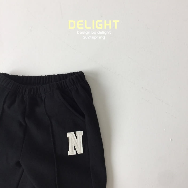 Delight - Korean Children Fashion - #kidzfashiontrend - N Embroidery Pintuck Pants - 8