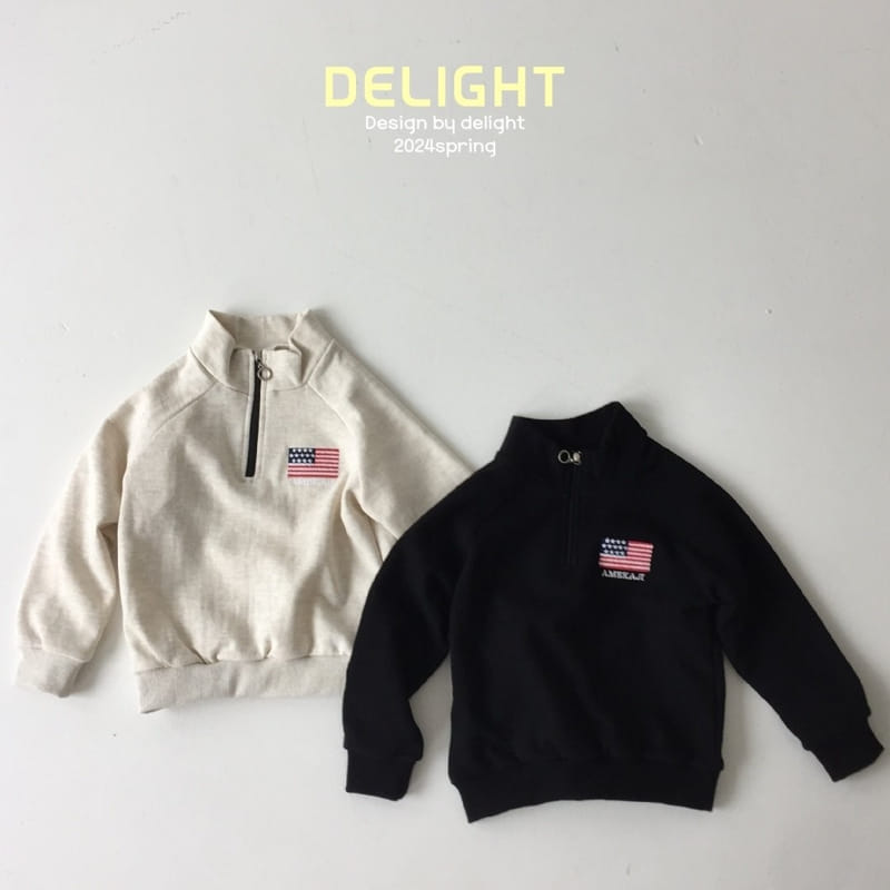 Delight - Korean Children Fashion - #littlefashionista - American Half Zip Up - 2