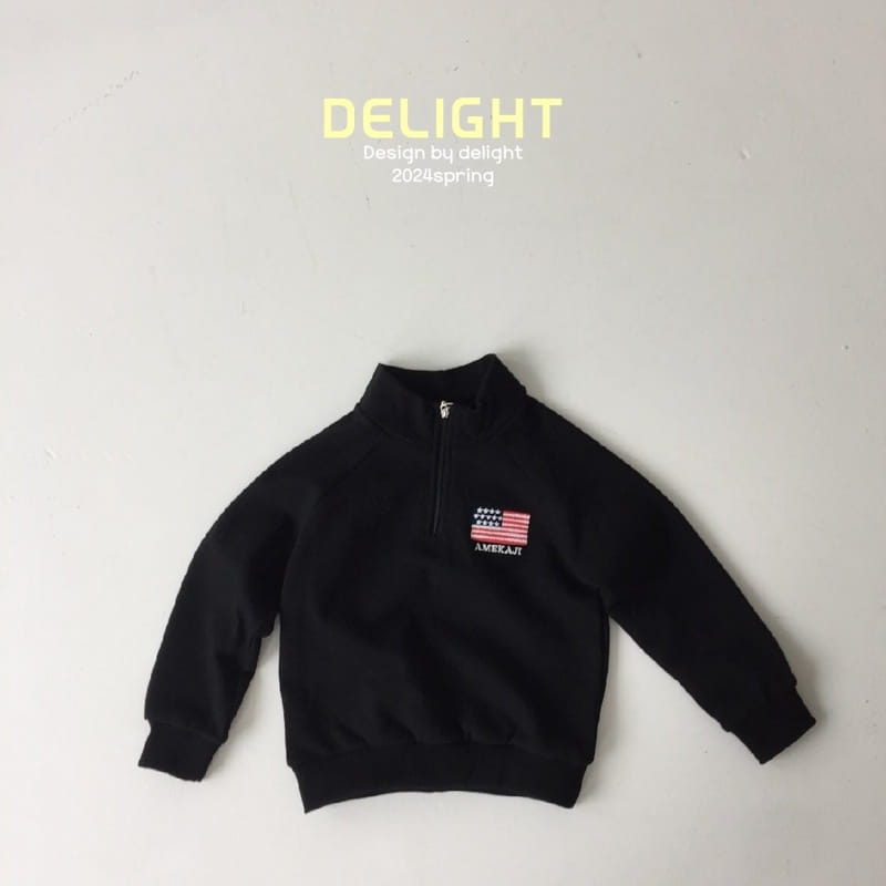 Delight - Korean Children Fashion - #prettylittlegirls - American Half Zip Up - 5